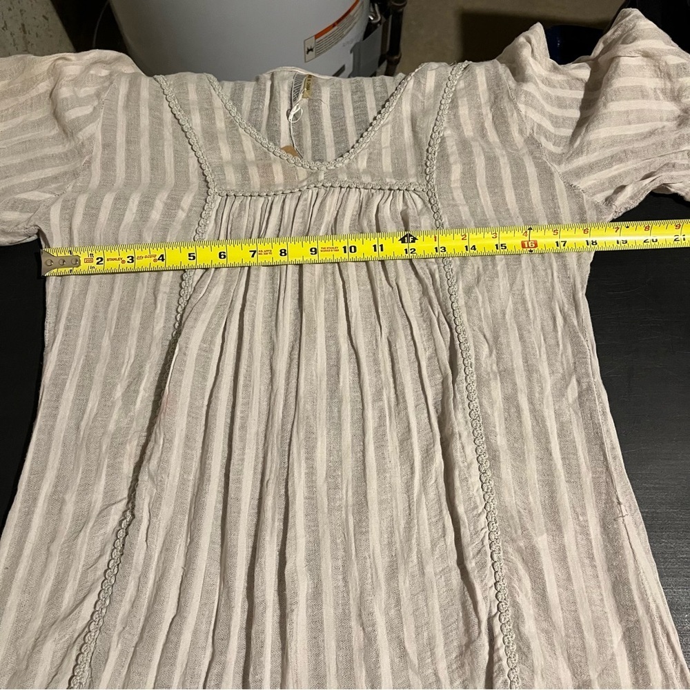 Mariaretto Tunic Top Mini Dress Sheer Layered Ruffles Lagenlook Cottage Core L - Picture 6 of 9